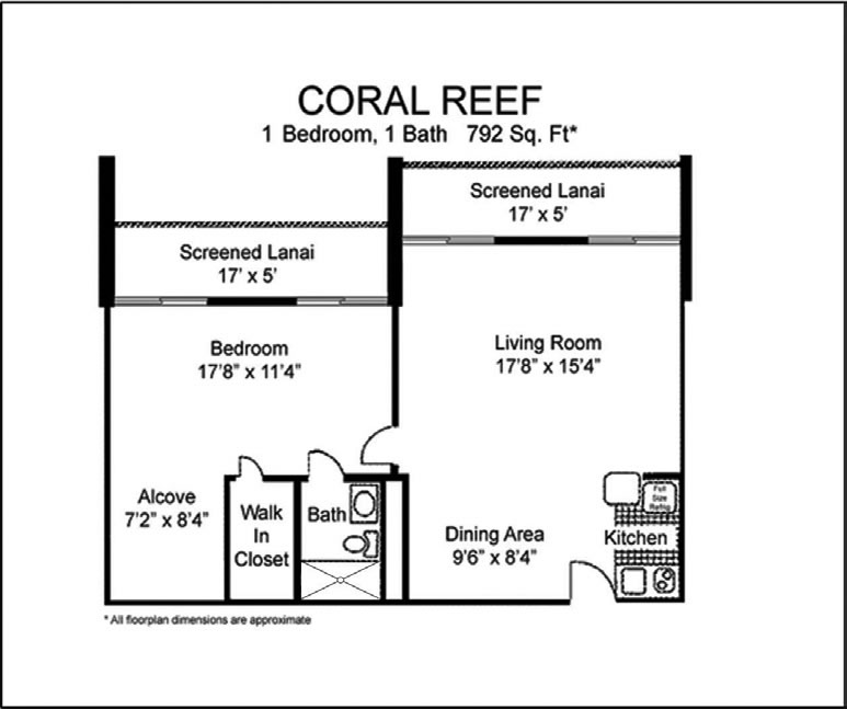 Sun Towers Floor Plan - Coral Reef
