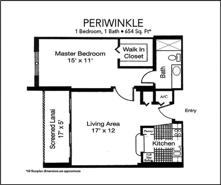 Sun Towers Floor Plan - Periwinkle